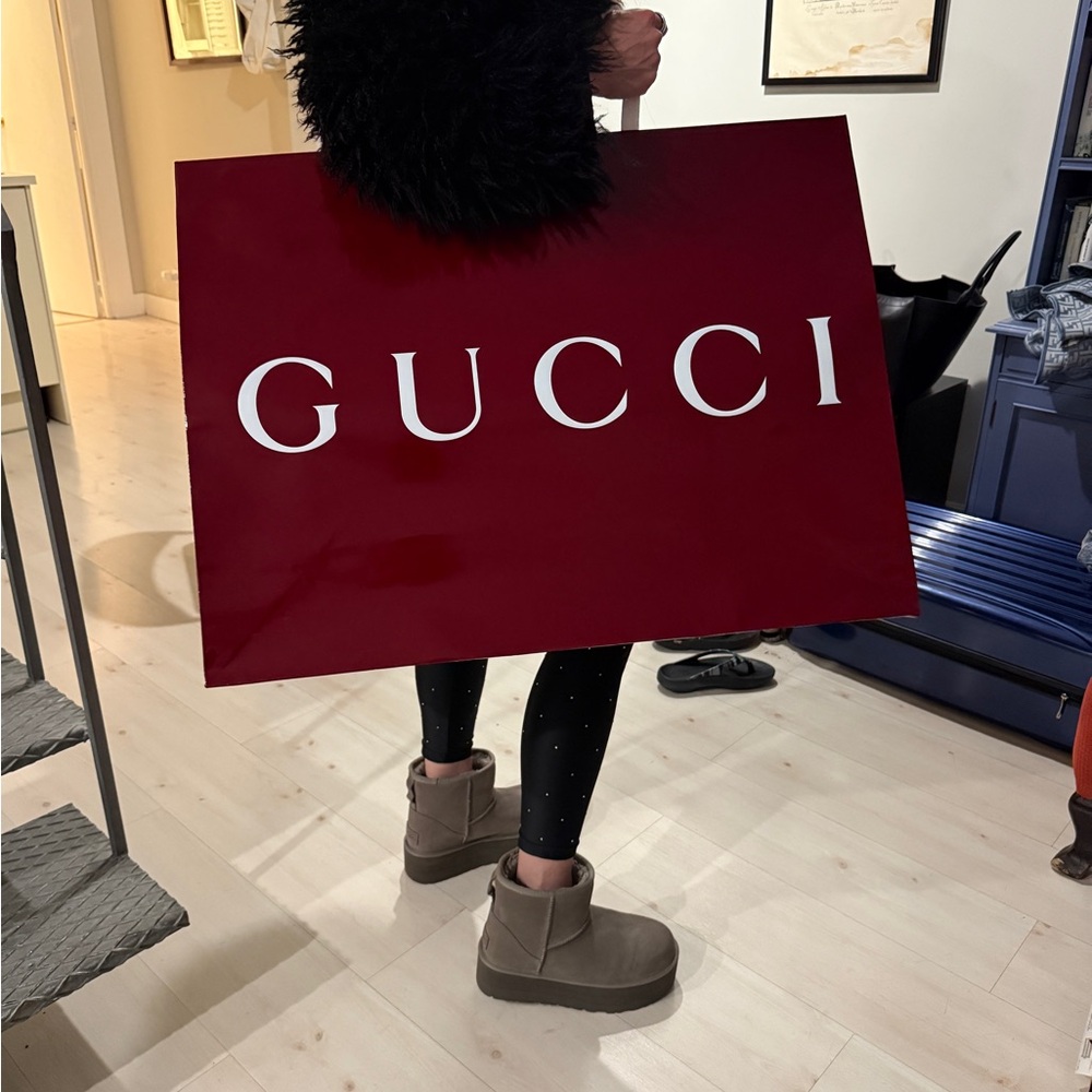 2025 Gucci Red Shopping Bag